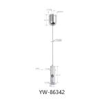 Bullet Shape Ceiling Cable Suspension System Brass Material Light Fitting