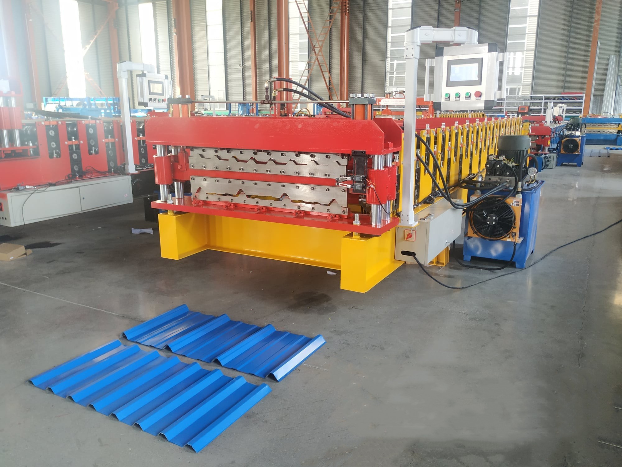 Double Layer Roof Panel Wall Panel Roll Forming Machine 0.3-0.8mm Galvanized Steel