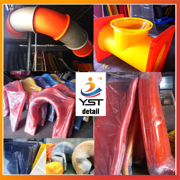 Rainbow Wooden Playground Equipment Galvanized Steel Pipe CE Approved