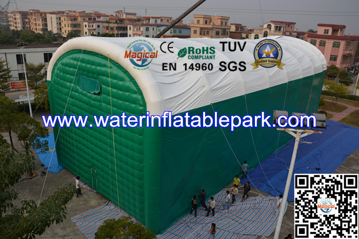 Green Custom Giant Inflatable Lawn Tent / Inflatable Marquee Tent For Garage