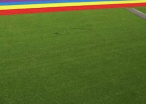 China Latex Coating 30mm Pile Height Green Soccer Artificial Turf wholesale