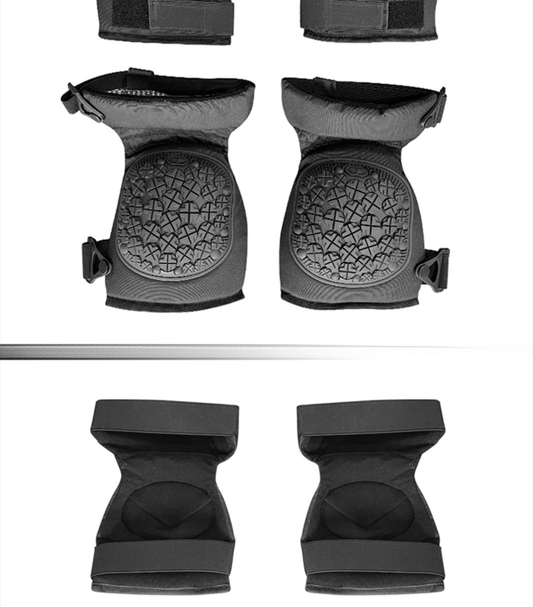 One Size Adjustable Thick Elbow and Knee Pads for Body Protection Gear