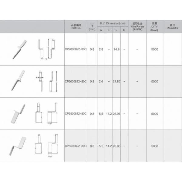 ISO9001:2015 Certified Brass Pin Terminal with Brass Tin Plating and Coated Tin Surface for Automotive Electrical Applications