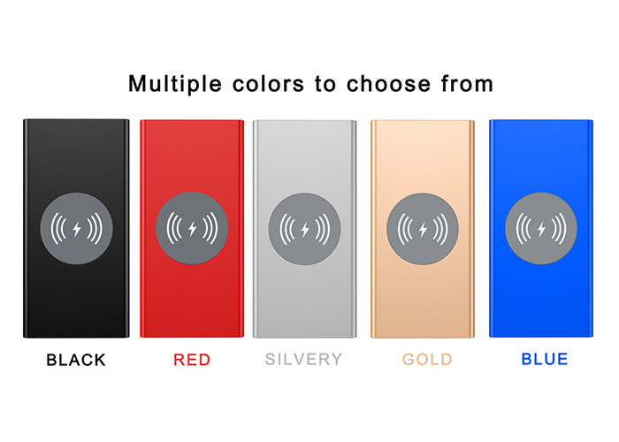 Red Usb C Power Bank , Customized Logo Portable Wireless Charger Power Bank