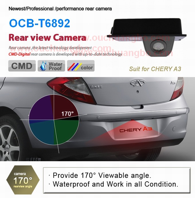 Ouchuangbo Spceial night waterproof rearview Camera for Chery A3 OCB-T6892