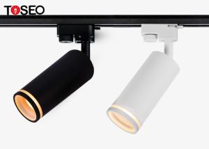 China Restaurant Ceiling Mount Track Lighting , GU10 Black Ceiling Track Lights 7w wholesale
