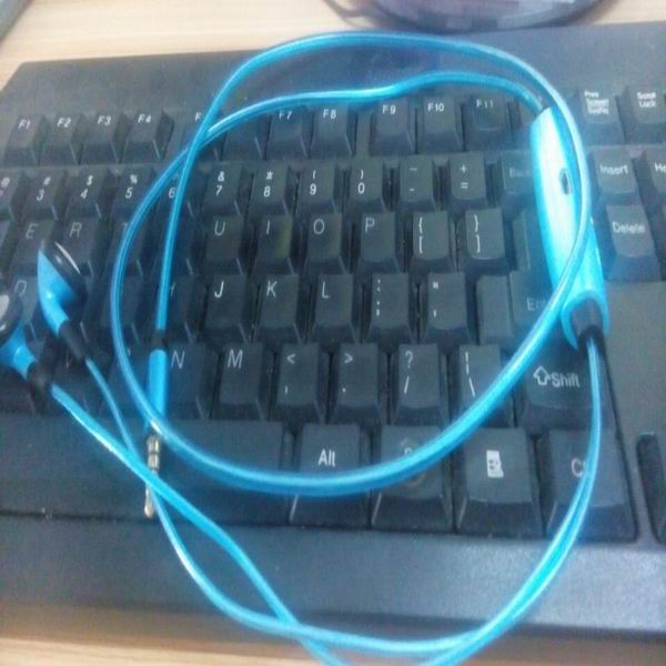factory price high bright el earphone/ el wire earphone/ glow earphone