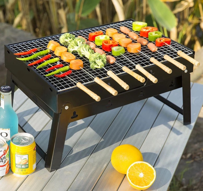 43*29*23cm Outdoor Portable Folding Grill Bbq Camping Grill Small Charcoal Grill