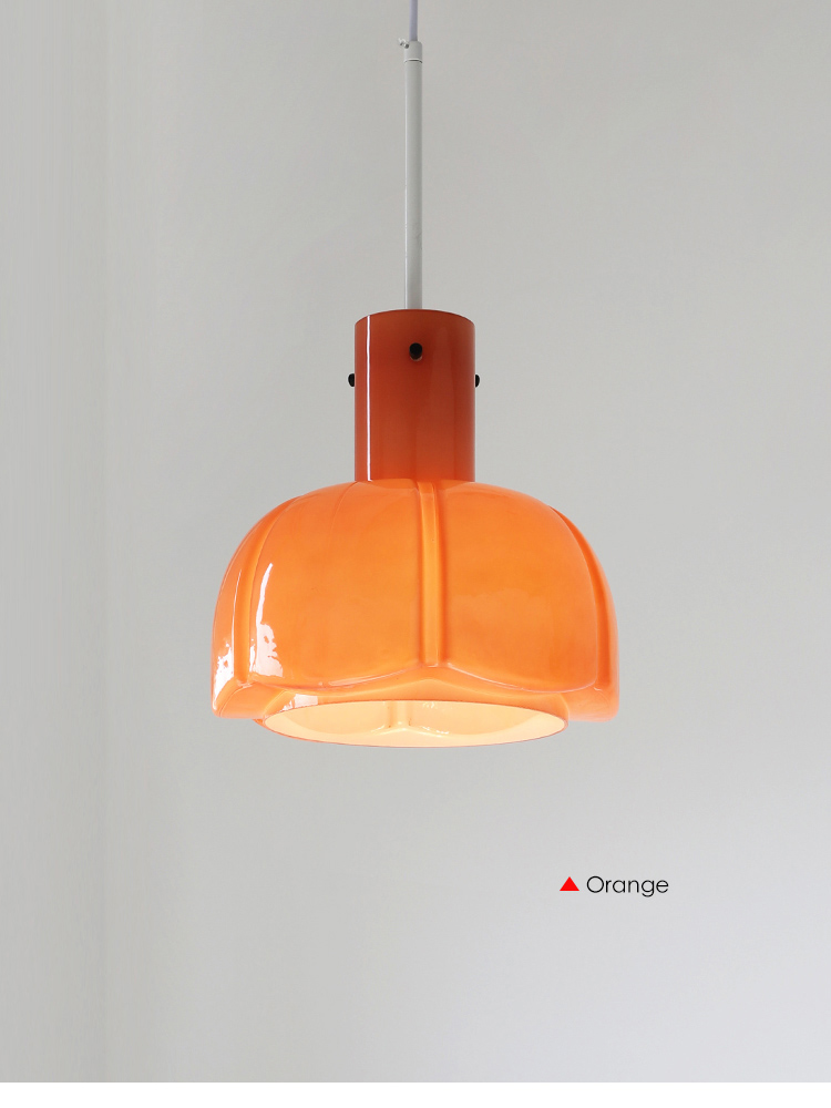 Glass pendant light restaurant retro lovely Nordic study single hanging lamp(WH-GP-173)