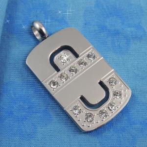 China 316L Stainless Steel Rectangle Square Shaped Necklace Pendant LPS0089 wholesale