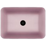 Pink Bathroom Countertop Basins Rectangular Tempered Glass Acid Matt