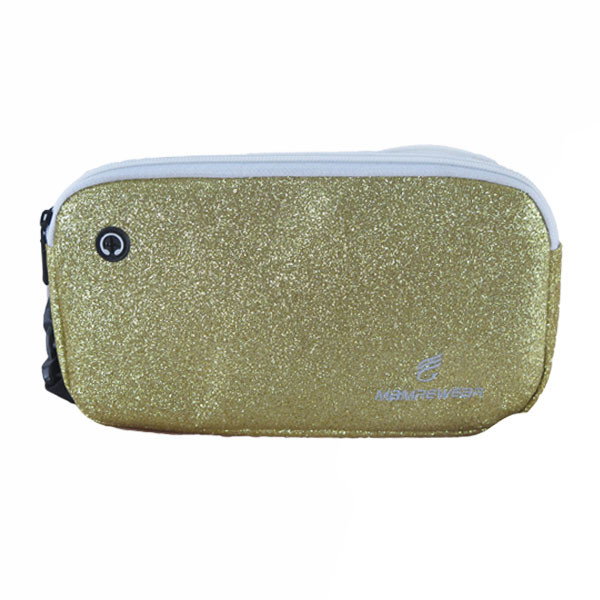 Golden Color Glitter School Backpack / Sports Travel Backpack Big Capacity