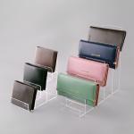 Multi Tier Acrylic Wallet Display Stand Plexiglass Retail Display Free Standing