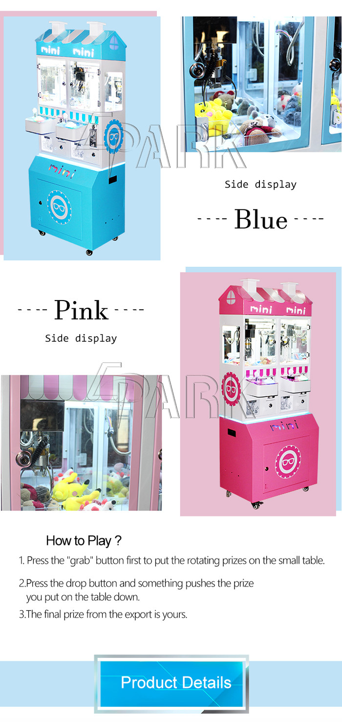 Coin operated gift shop vending machine mini double crane machine for wholesale