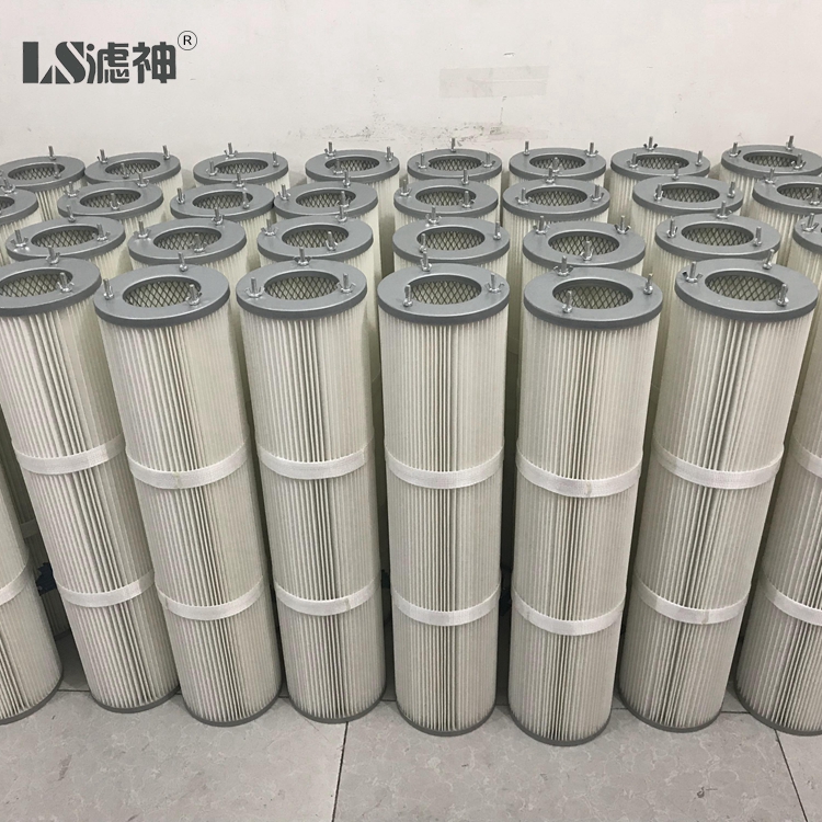 High Performance Cartridge Dust Filter , 99.97% Fiber Glass Dust Collector Filter