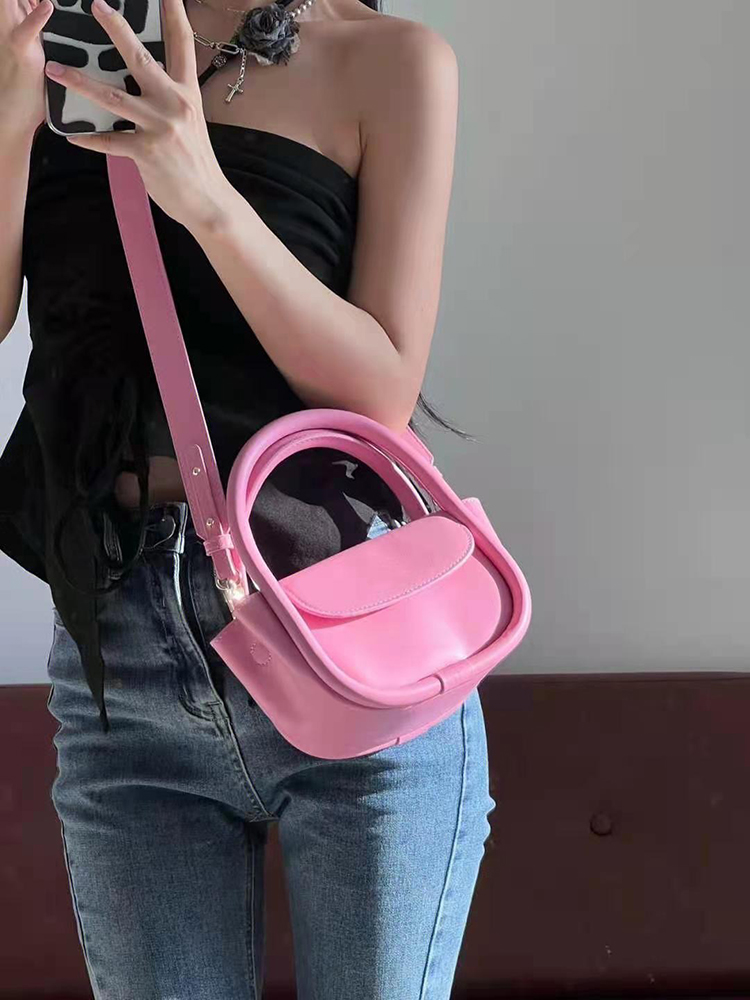 Polyester Lining Lady Style Mini Totes with Custom Design and Vegan Leather Material
