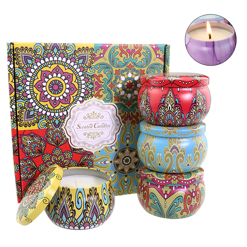 Tin Scented Soy Tea Light Candles Aromatherapy Type 15hours Burning