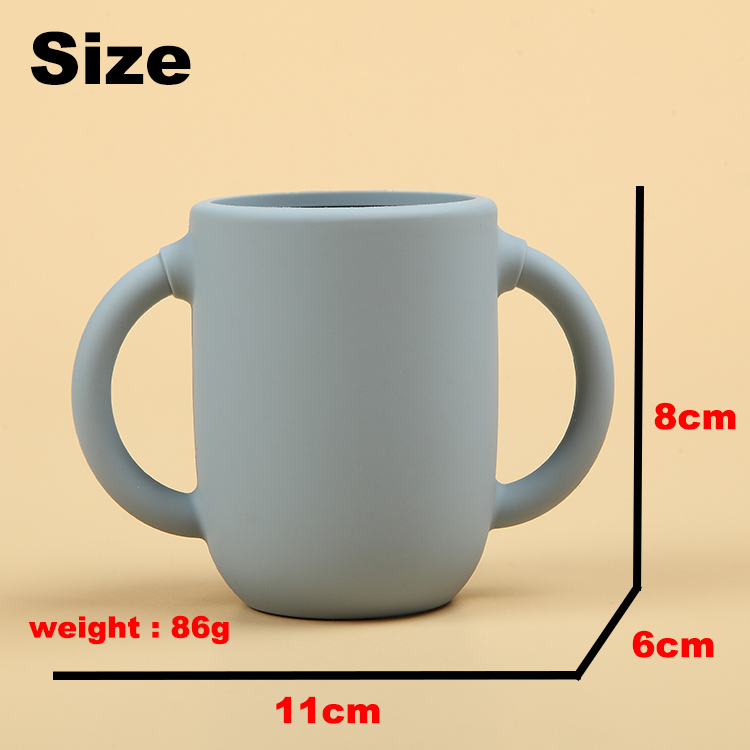 Organic Toddler Silicone Training Cup 11*6*8cm Unbreakable Silicone Drinking Cups