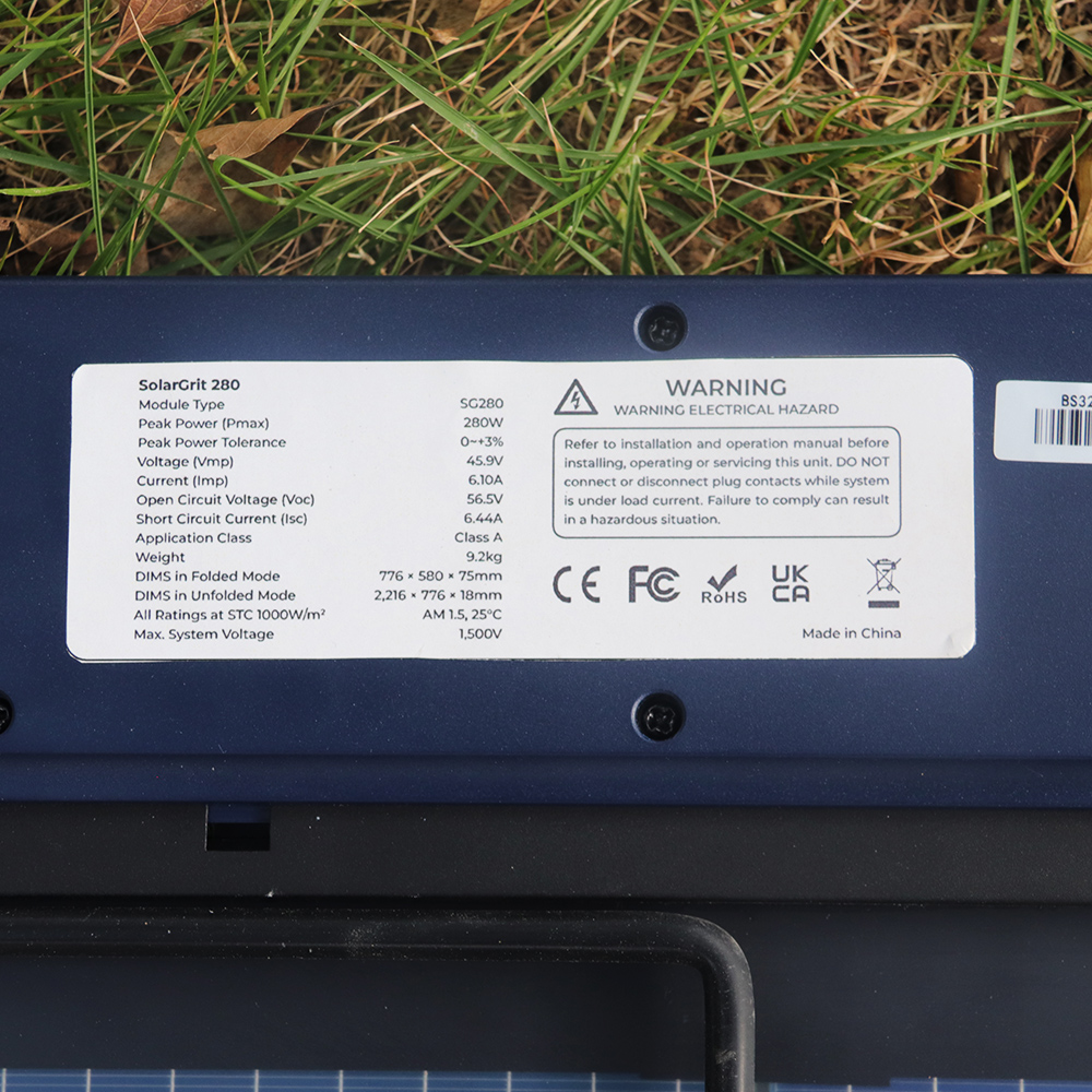 125mmx125mm Cell Folding Solar Panel Kit 280W Portable For Camping Outdoor