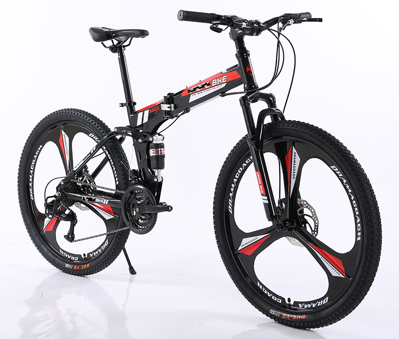 24 26 Inch Custom Gear Cycle Full Shockingproof Frame Folding Bike with Front Quick Release Sealed Bearing Hubs Steel Frame