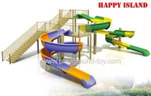 China Water Park Equipments , Common Dreamland Aqua Park Facility FRP High Speed wholesale