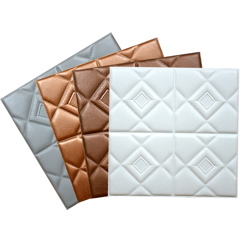 Moistureproof 3D PE Foam Wallpaper 70x77cm 3D PE Foam Wall Sticker