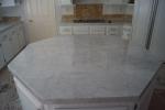 Nature White Marble Bathroom Countertops , Marble Island Countertop With Oval