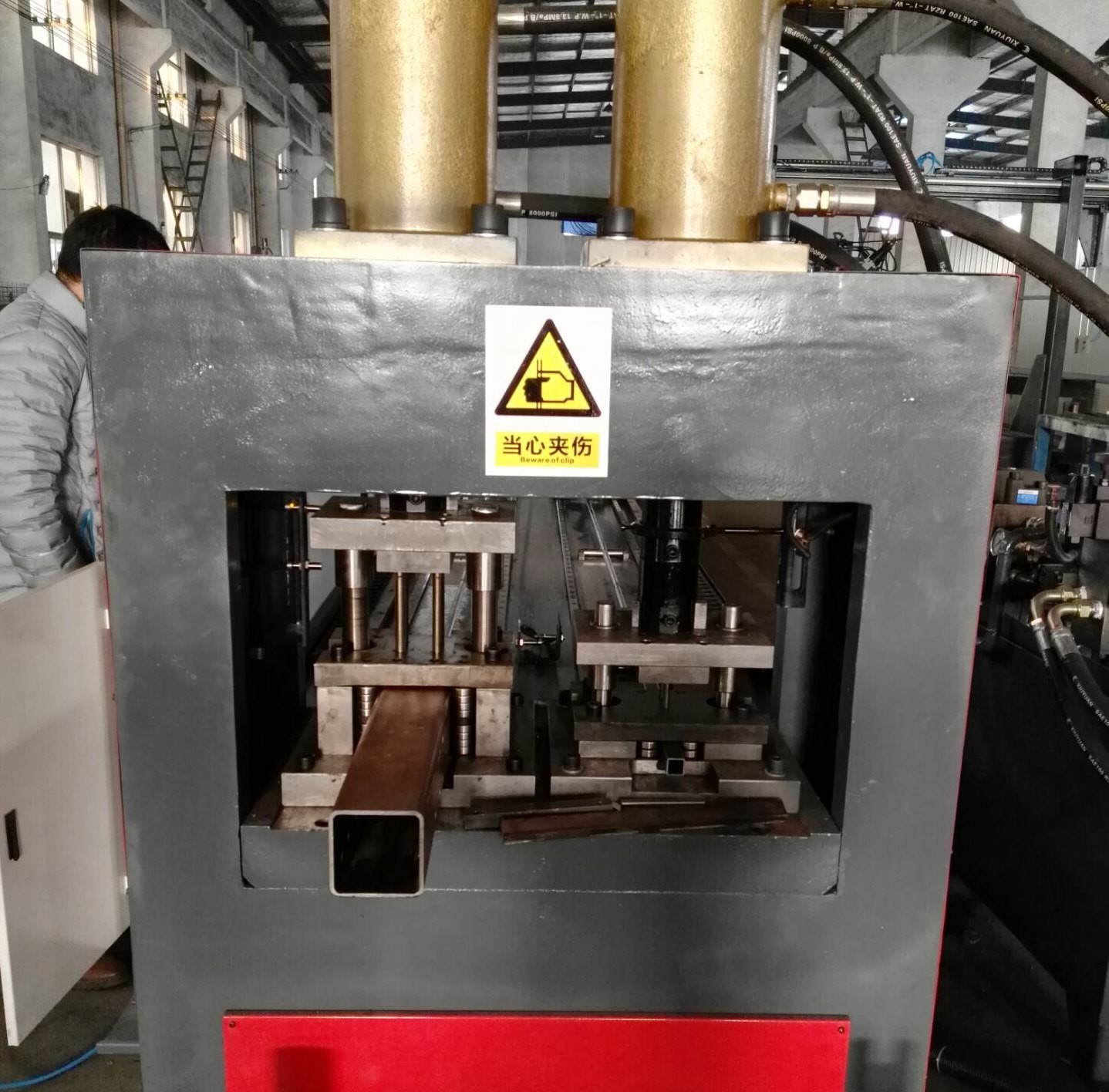 CNC Tube pipe punching Machine Punching Holes on Round Pipe, Square Tube and Profiled Bar