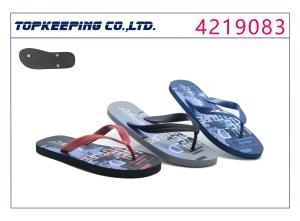 China Custom Logo Sand Cool Men PE Slipper Grey Flip Flop wholesale