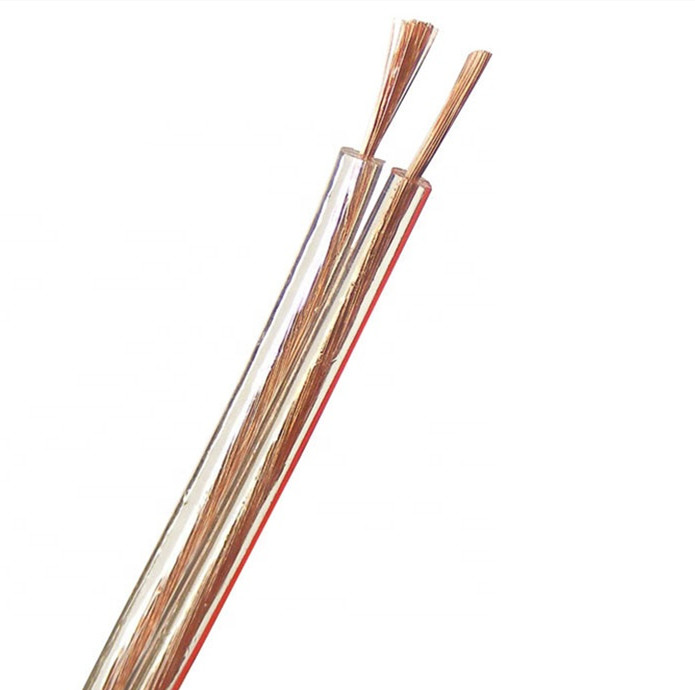 2..5mm Audio Speaker Cable , Copper Stranded Flat Ribbon Wire Customized Length