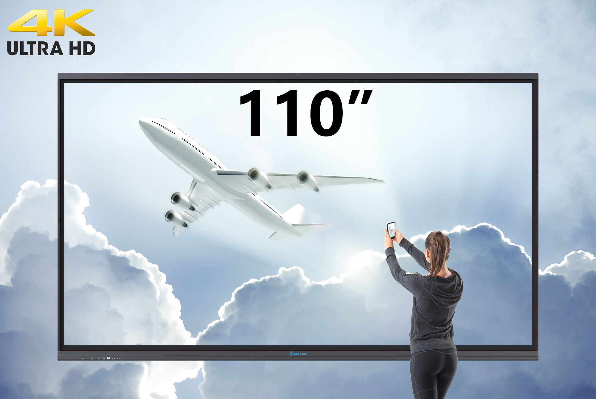 3840*2160 LCD 4K 110 Inch Smart Board Interactive For Education Use