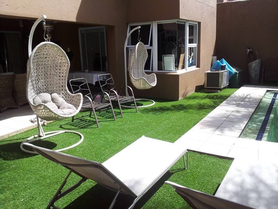 Waterproof Artificial Grass Landscaping / 40mm Pile Fake Grass Landscape