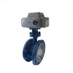 Triple Eccentric Electric Actuated Butterfly Valve Mid Pressure Auto Sealed