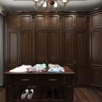 Red Oak Walnut Modern Bedroom Wardrobe Beautiful Wooden Storage Wardrobe