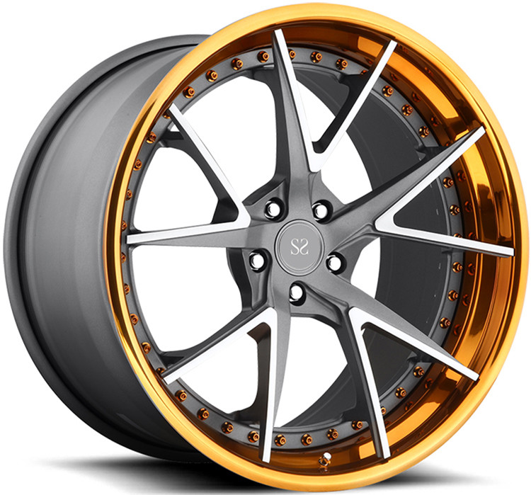 2 Piece BMW Forged Wheels Rims Dics Spoke Barrel Lip Satin Matte Black For Audi RS6 20inch