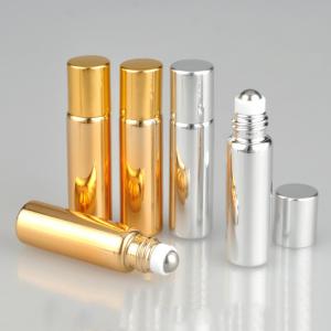 China 10ml 6ml Empty Aromatherapy Roller Bottles Silver Coating Anti UV wholesale