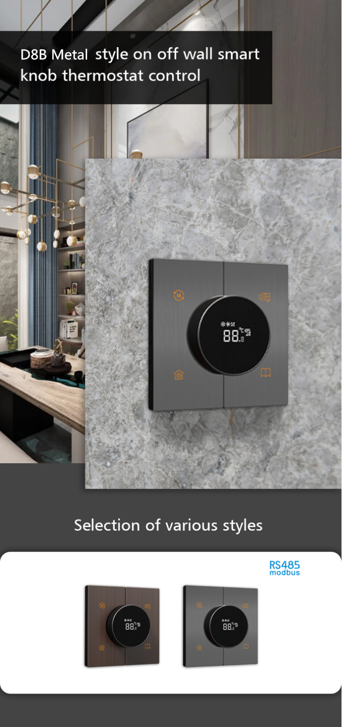 Home Smart Digital Thermostat Temperature Adjustment RS485 Type