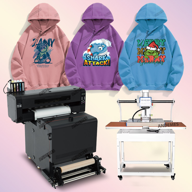 A1 DTF Printer 60cm 24 Inch 2Pcs I3200 XP600 Printheads With Powder Shaker Roll To Roll Printer