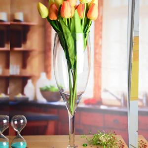 China Europe Style Long Stem Glass Vase Centerpiece For Party wholesale