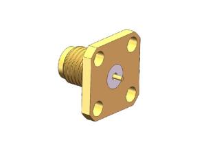 China Microwave 335V 4 Hole Flange Mount SMA RF Connector wholesale