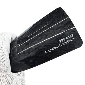 China Auspicious Cloud Black 8mil Forged Carbon Paint Protection Film Auto wholesale