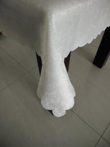 China BSCI audit passed-Luxuary 100% Polyester shinning jacquard tablecloth wholesale