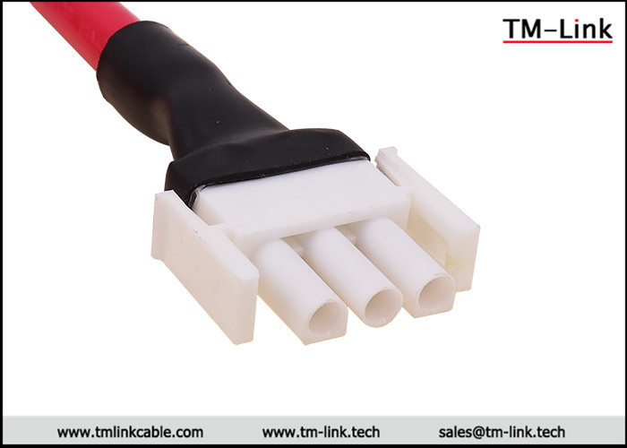 HXT63080 3P 16AWG female to female Red PVC Jacket power cable assemblies