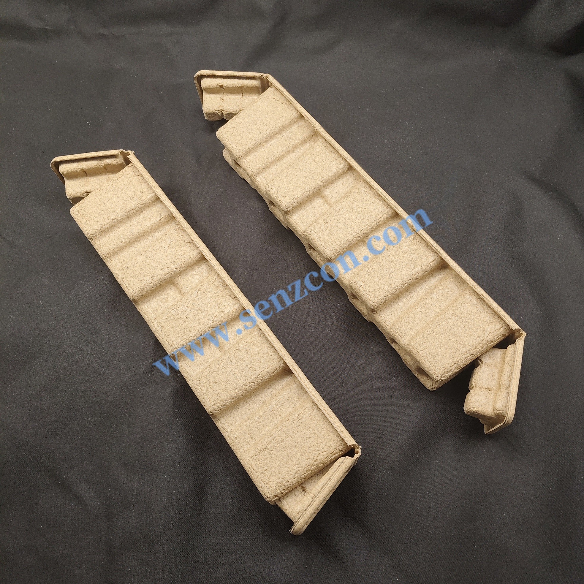 The environmentally friendly pulp molded corrugated paper dry-pressed edge protectors for laptops are recyclable and biodegradable, and they comply