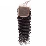 Brazilian Deep Wave Top Lace Closure Human Hair Full Lace Closure Light brown