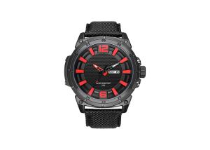 China Genuine Leather Strap Alloy Case Watch Waterproof Quartz 52mm Case Diameter wholesale