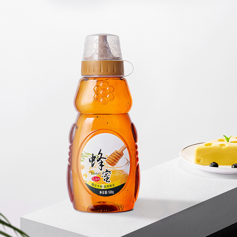 BPA Free 800g Plastic Seasoning Bottles PET Refillable Honey Squeeze Bottle