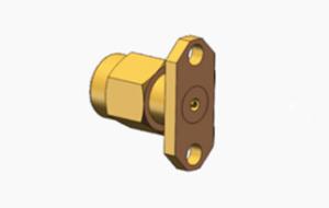 China K Male 2.92mm Brass Male 2-hole Flange PCB Mount RF Coaxial Connector wholesale