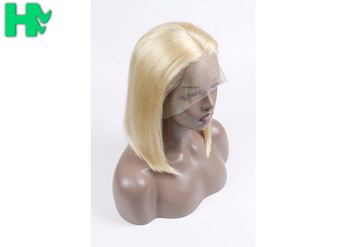 #613 Virgin Natural Human Hair Wigs , 13*4 Front Lace Short Bob Wigs