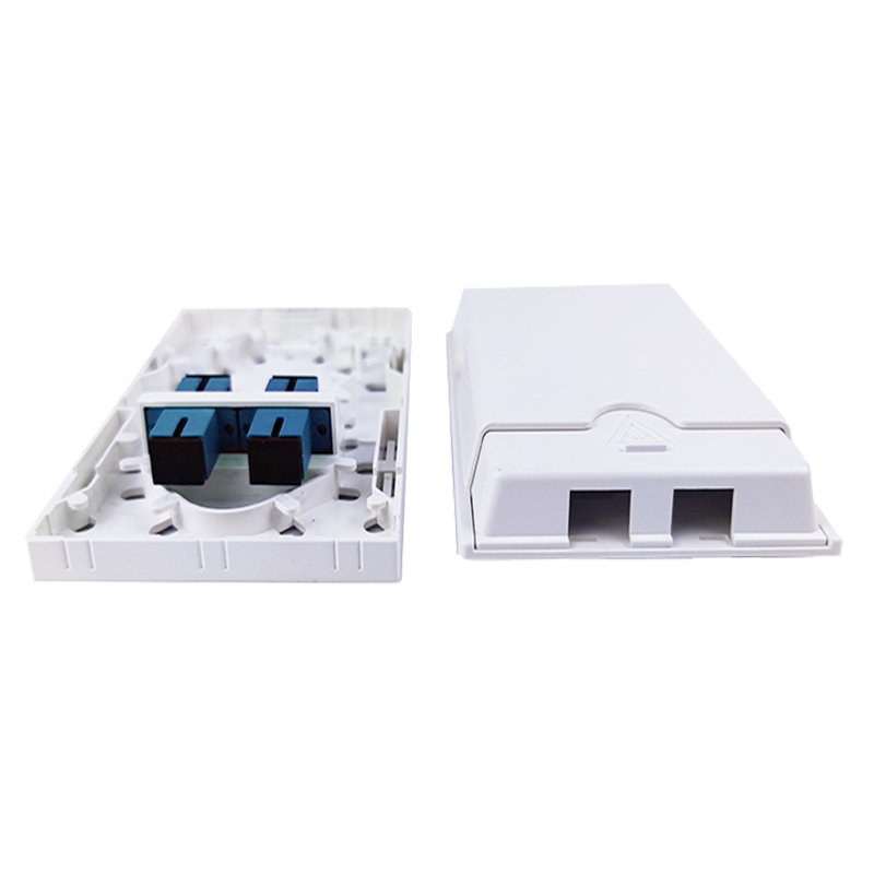 5 2 Cores SC UPC Plastic Fiber Optic Faceplate Socket Panel for FTTH Applications